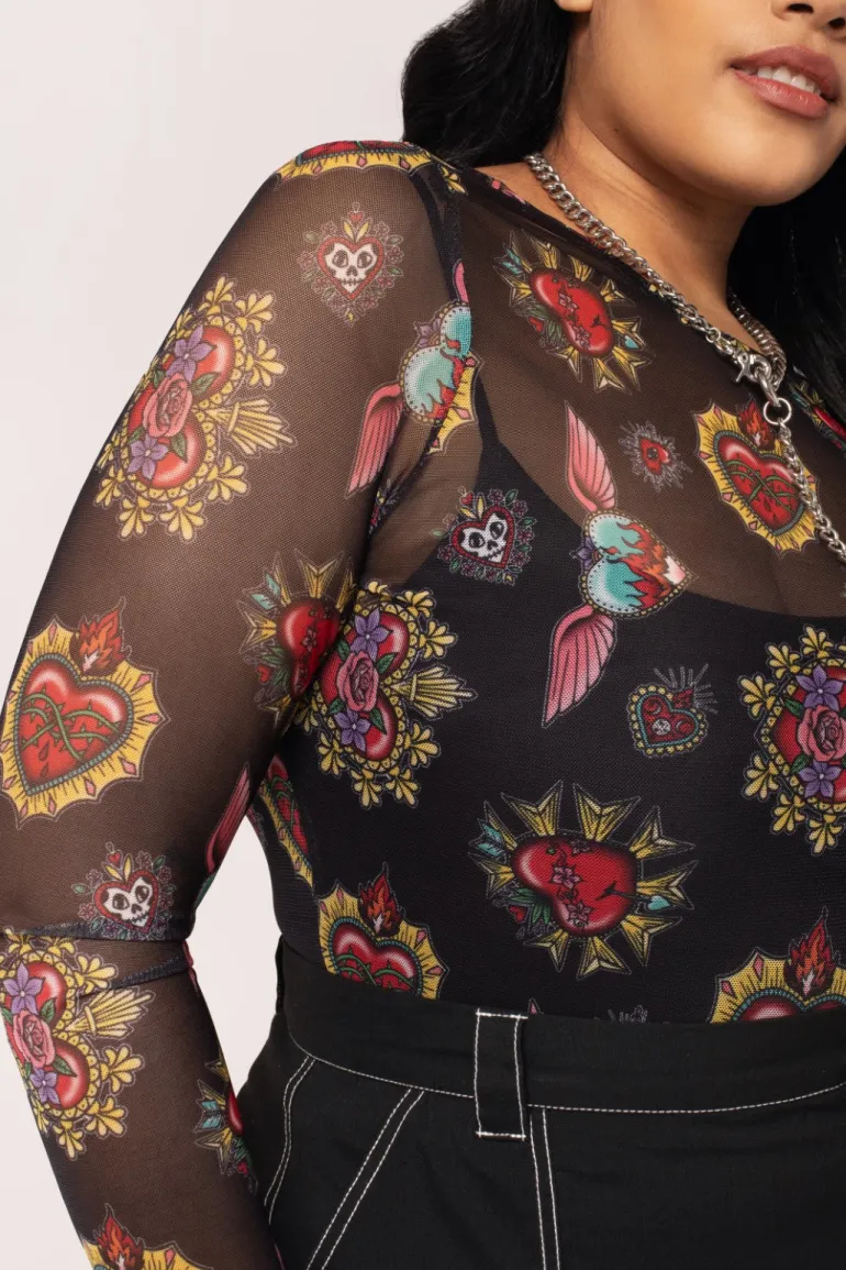 Amias Mesh Top>Hell Bunny Discount
