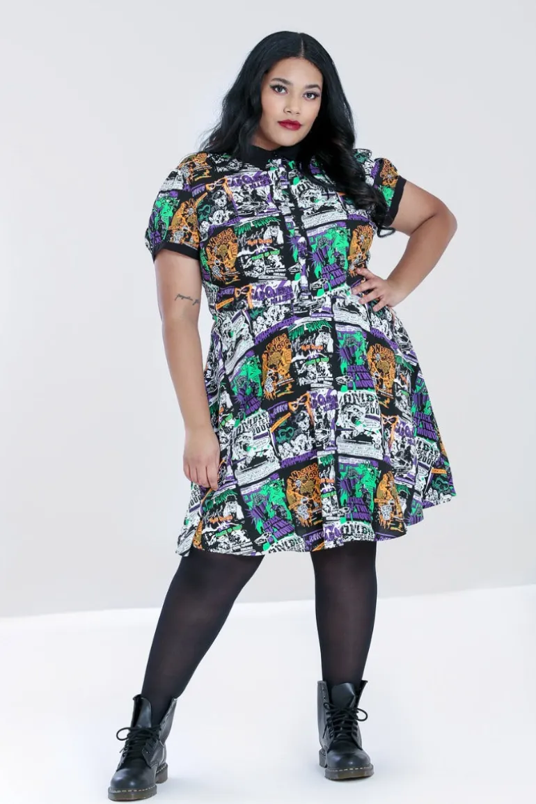 Be Afraid Mini Dress>Hell Bunny Cheap