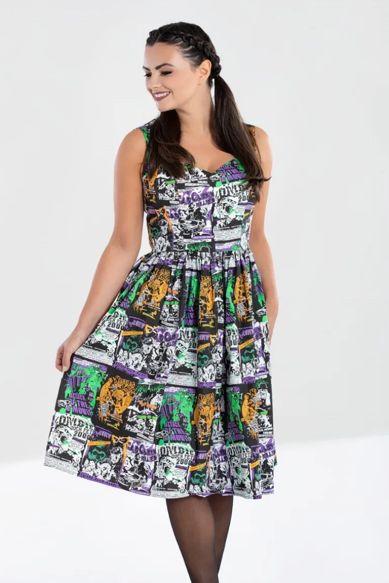 Be Afraid 50's Dress>Hell Bunny Clearance