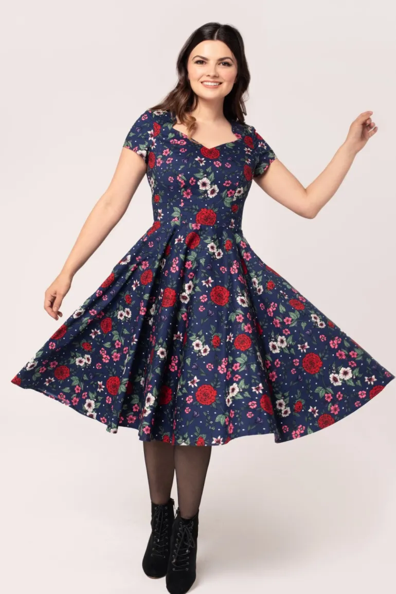 Camellia Midi Dress>Hell Bunny Fashion