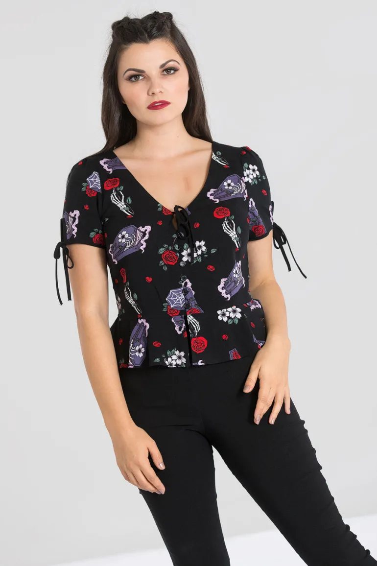 Even In Death Blouse>Hell Bunny Shop