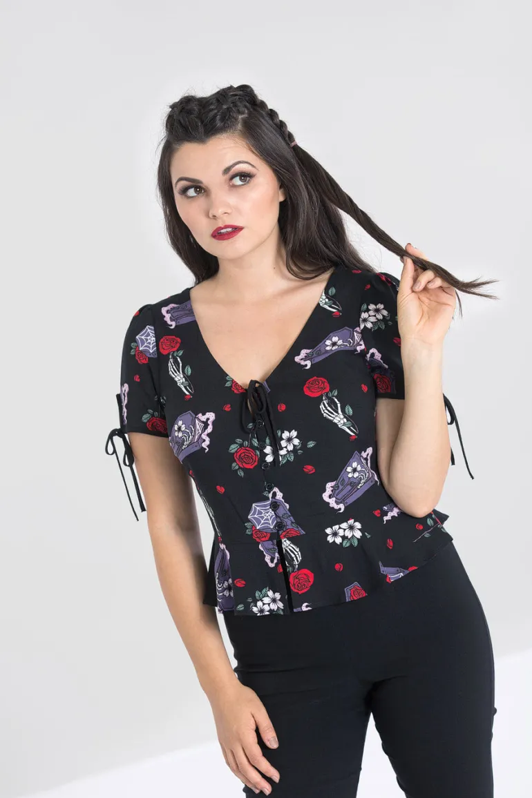 Even In Death Blouse>Hell Bunny Shop