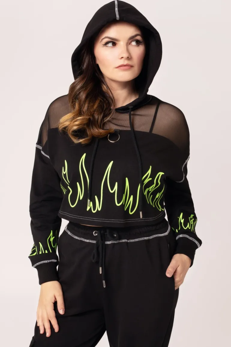 Flames Hoodie>Hell Bunny Fashion