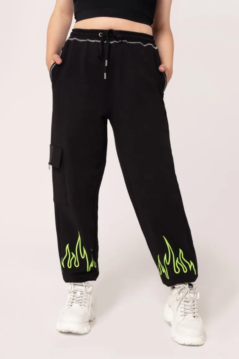 Flames Joggers>Hell Bunny Best