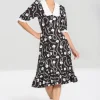 Heart Lock Mid Dress>Hell Bunny Cheap