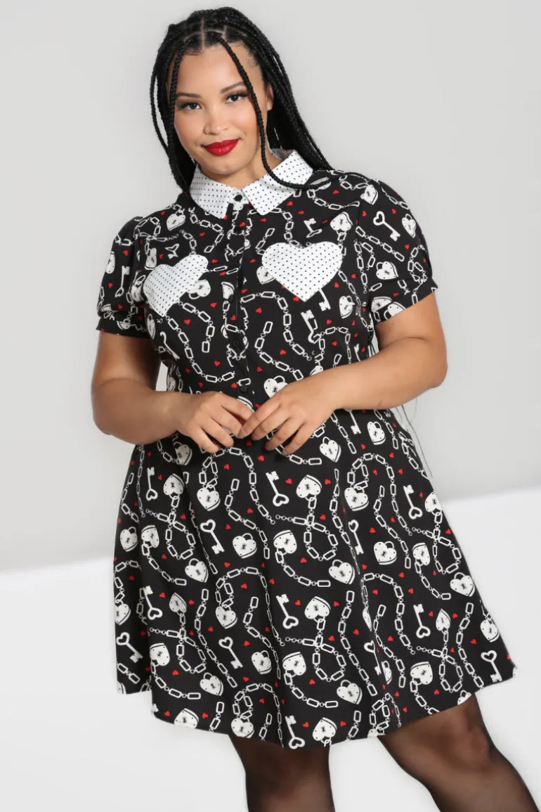 Heart Lock Mini Dress>Hell Bunny Cheap