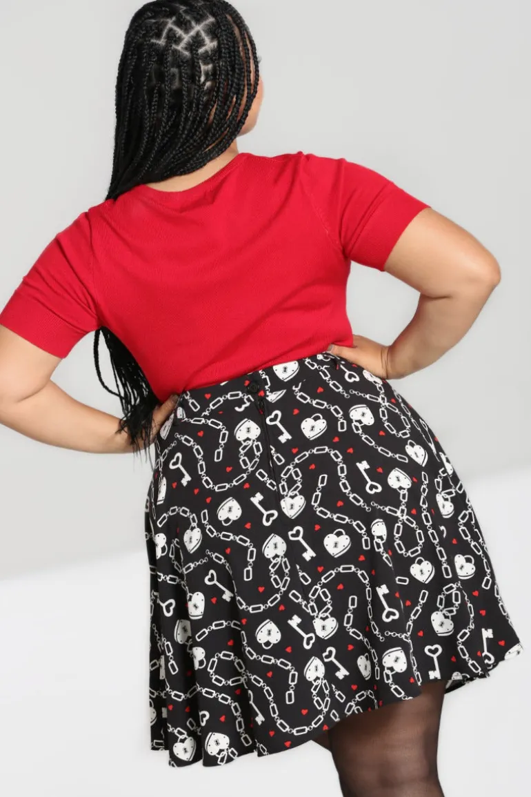 Heart Lock Mini Skirt>Hell Bunny Cheap