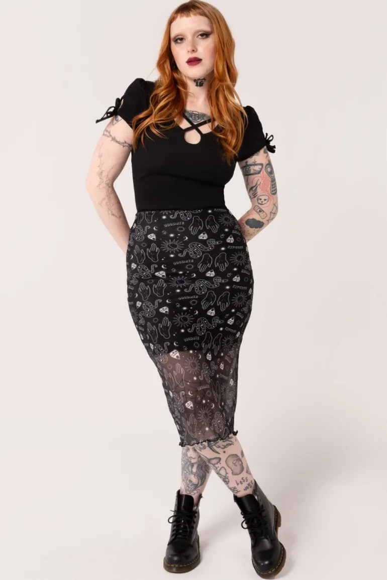 Hello Goodbye Mesh Skirt>Hell Bunny Clearance