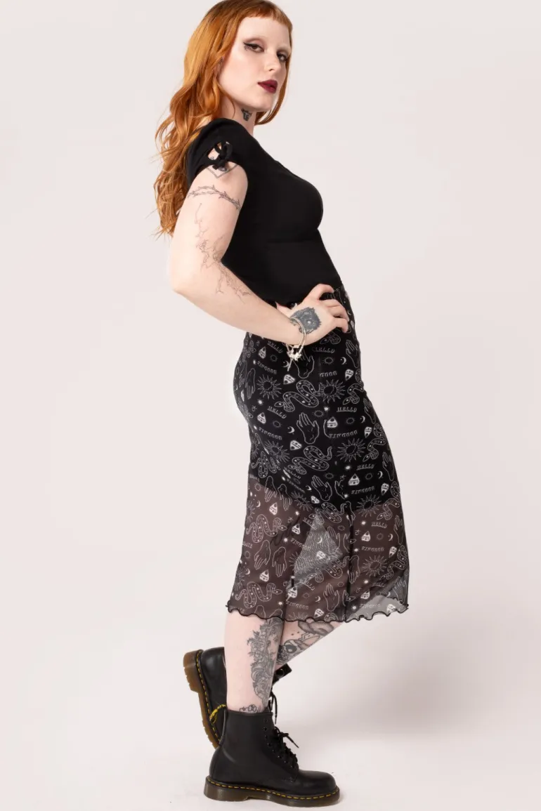 Hello Goodbye Mesh Skirt>Hell Bunny Clearance