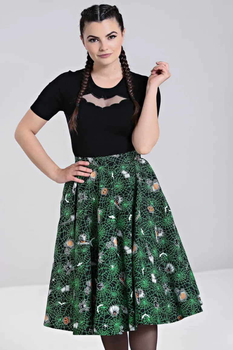 Hex 50's Skirt>Hell Bunny Cheap