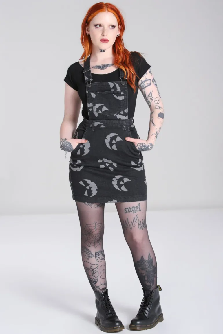 Jack-O-Lantern Pinafore Dress>Hell Bunny Fashion