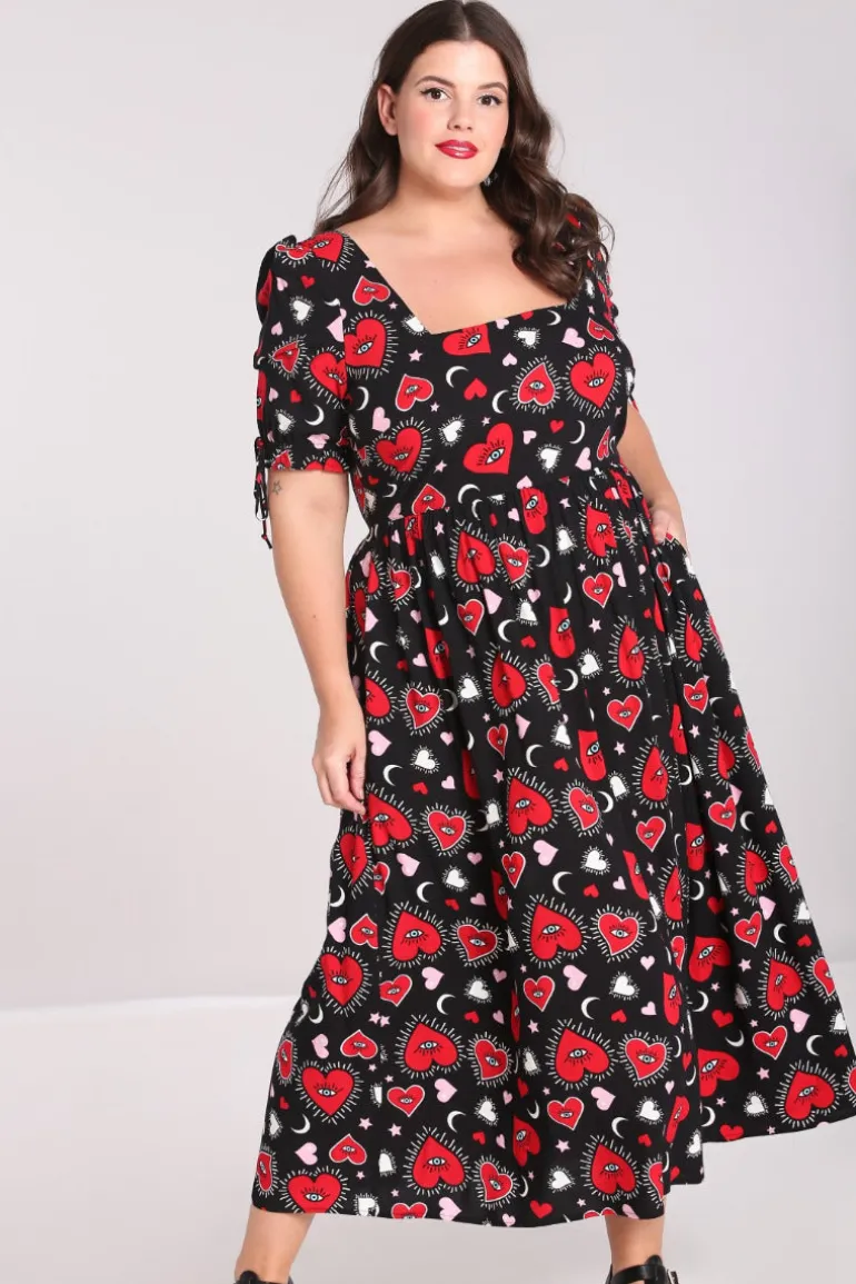 Kate Heart Dress>Hell Bunny Online