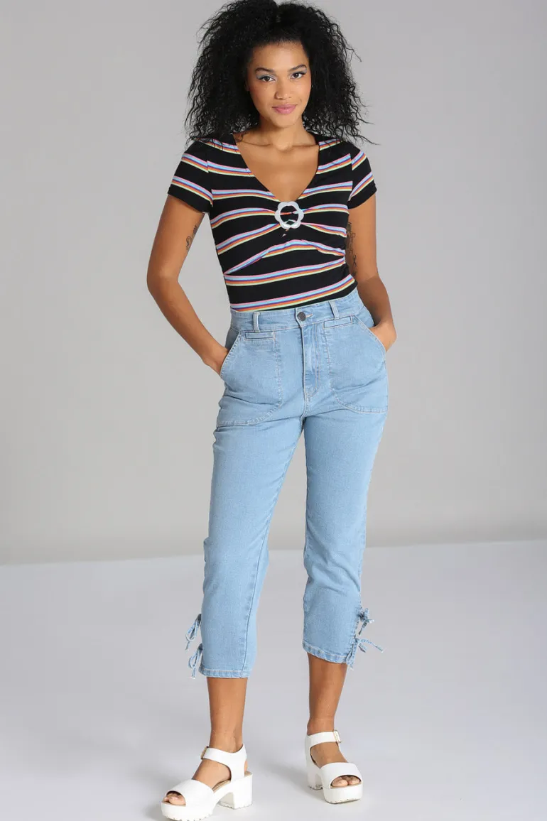 Kiralee Cropped Jeans>Hell Bunny Shop