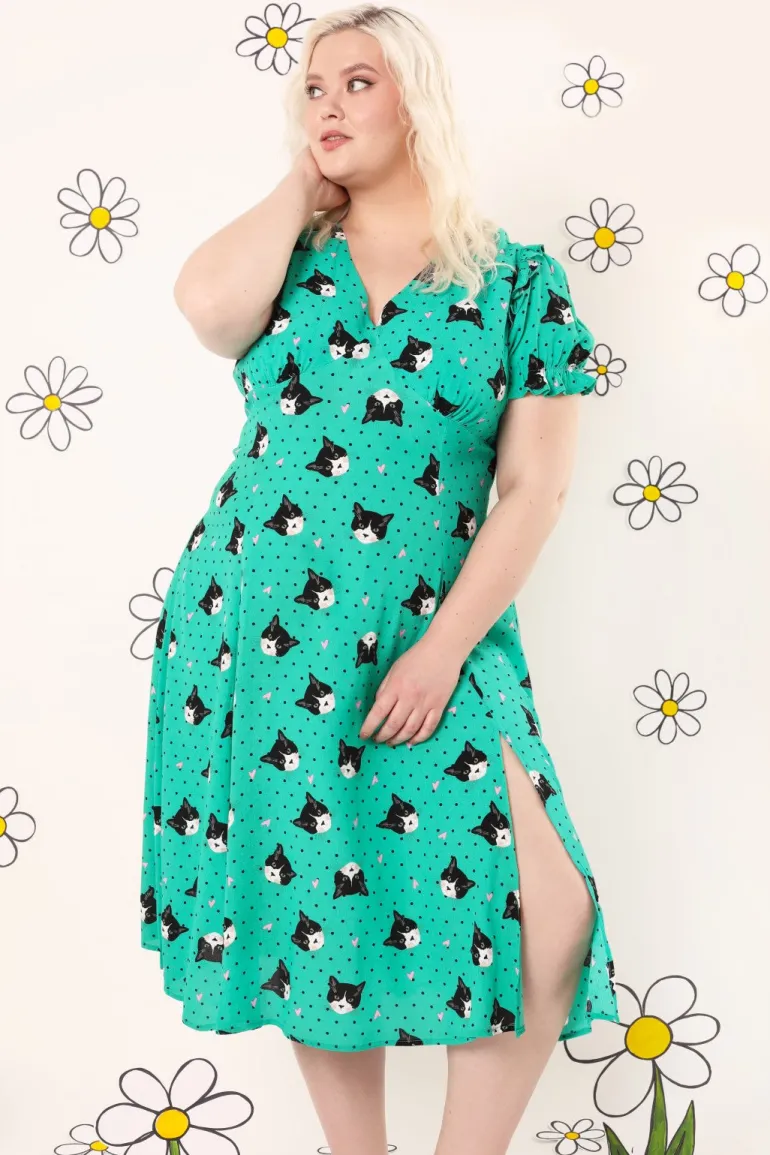 Love Cats Midi Dress>Hell Bunny Hot