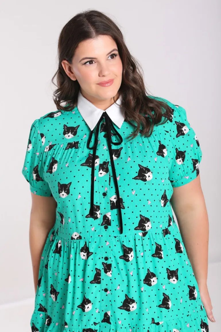 Love Cats Mini Dress>Hell Bunny Hot