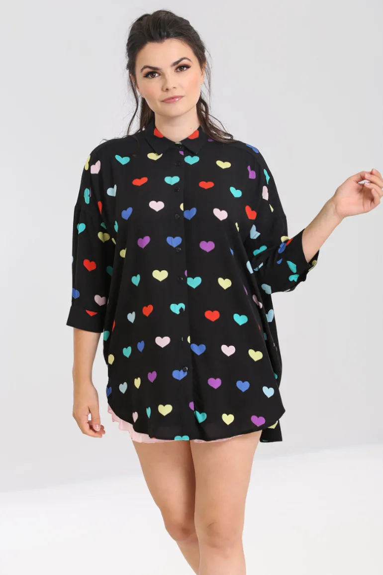 Mimi Oversized Shirt>Hell Bunny Store