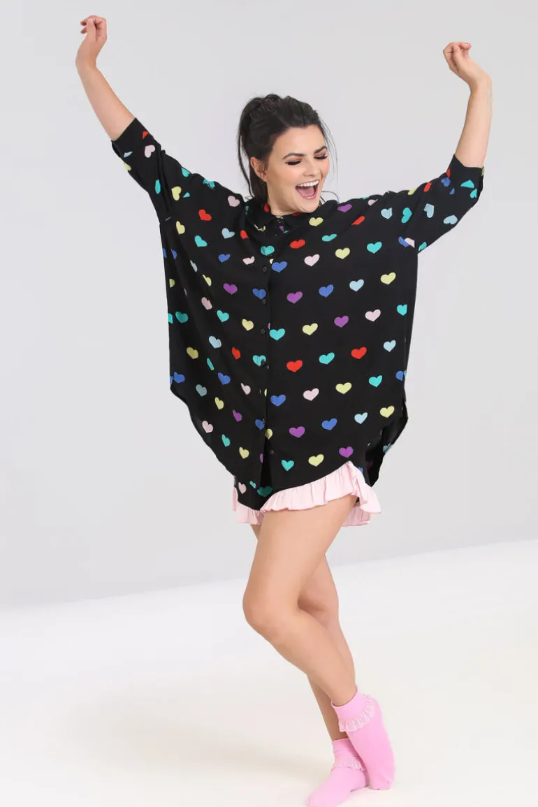 Mimi Oversized Shirt>Hell Bunny Store