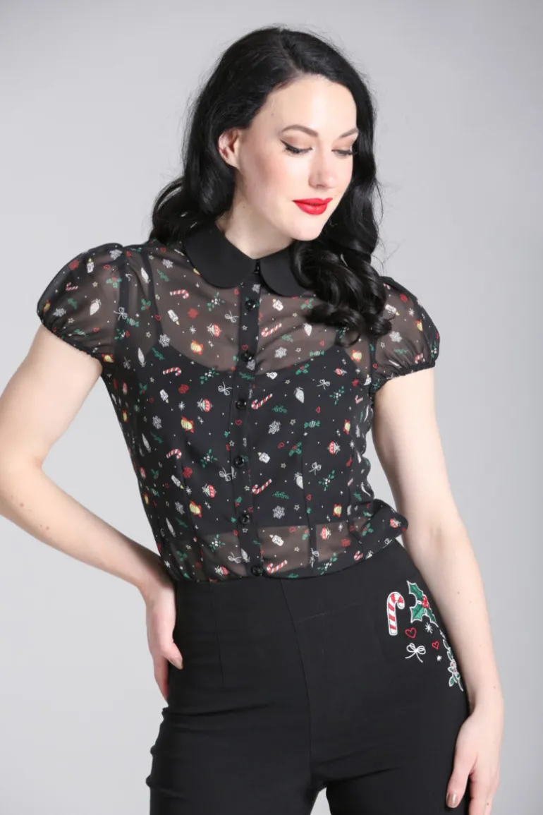 Natalie Blouse>Hell Bunny Sale