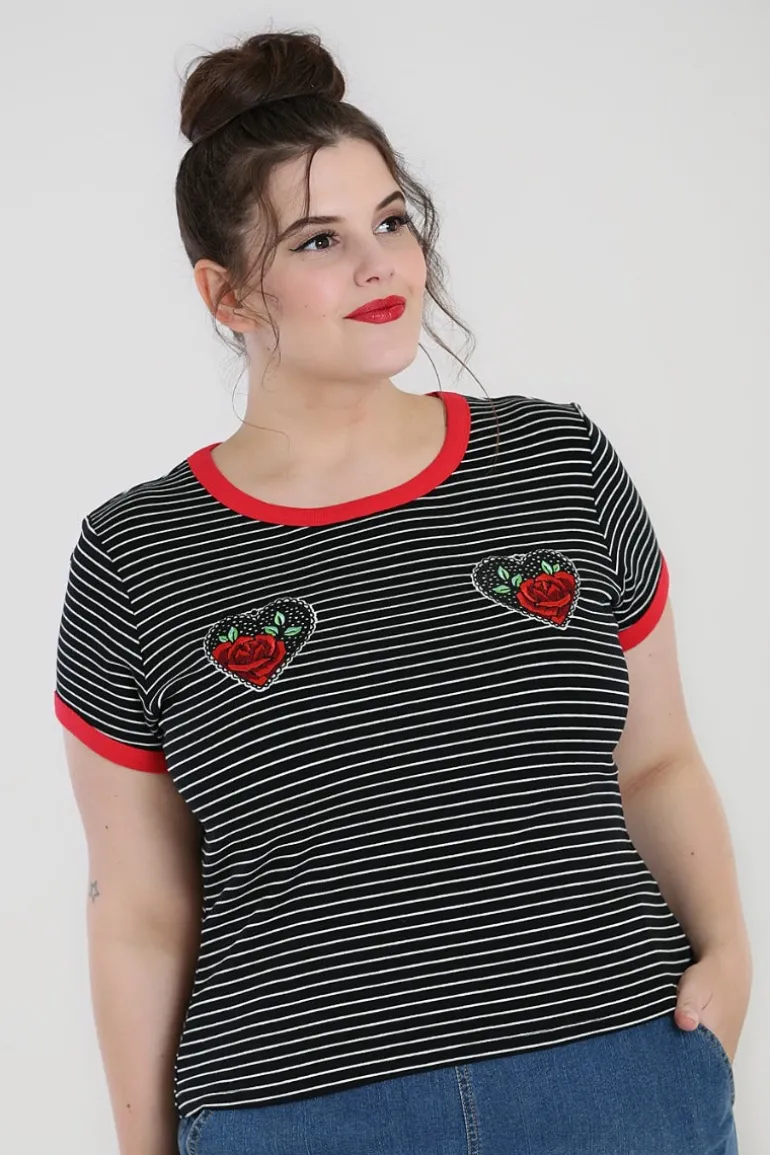Rose Heart Top>Hell Bunny Outlet
