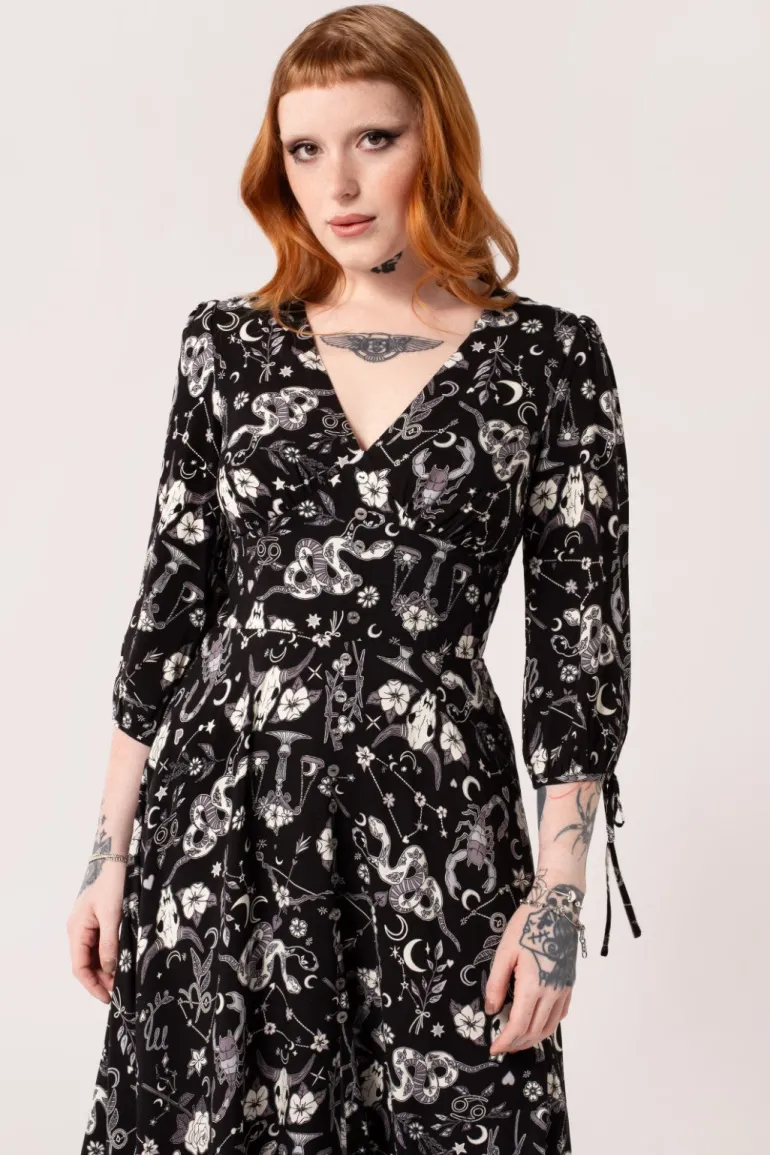 Star Sign Midi Dress>Hell Bunny Fashion