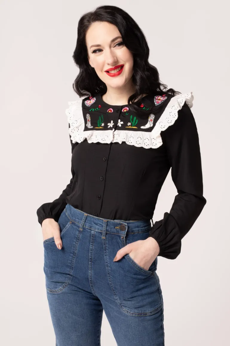 Tessie Blouse>Hell Bunny Hot