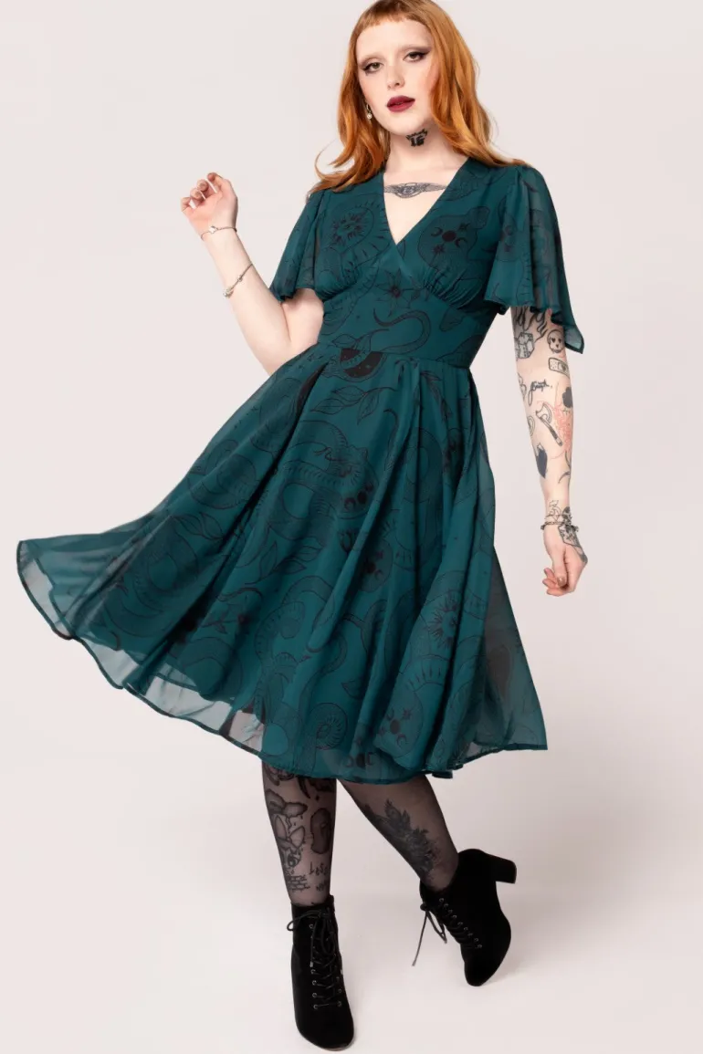 Venom Midi Dress>Hell Bunny Online
