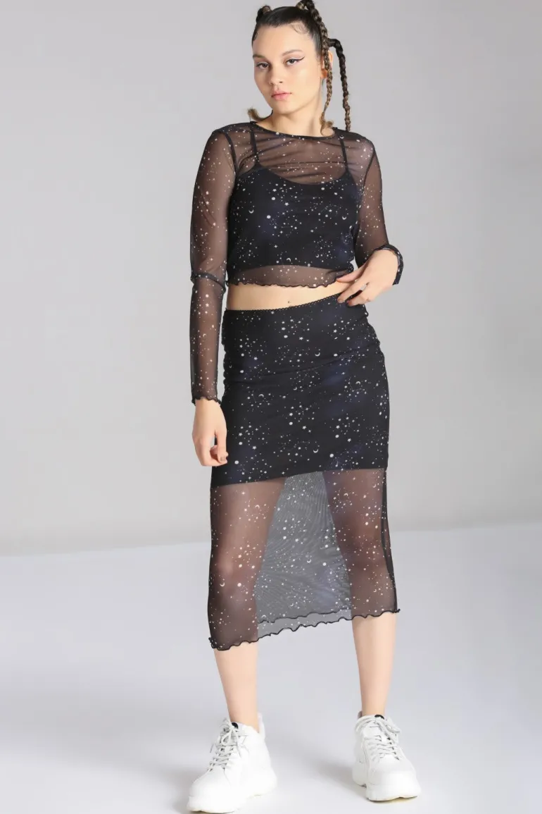 Zodiac Mesh Skirt>Hell Bunny Cheap