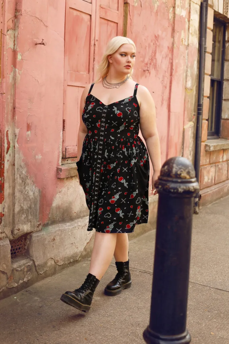 Zoey Knee Dress>Hell Bunny Clearance